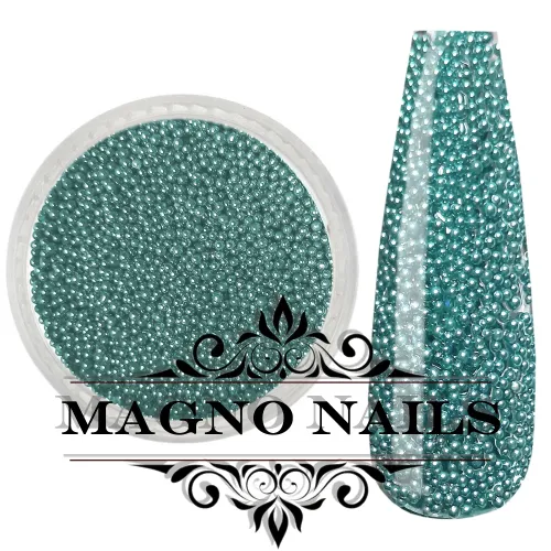 Nail Art Glasperlen - Glas Beads - mint metallic Nägel Nail art Nailart Nageldesign Nagel